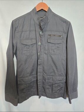 Structure Men's Charcoal Field Jacket with Stand Collar